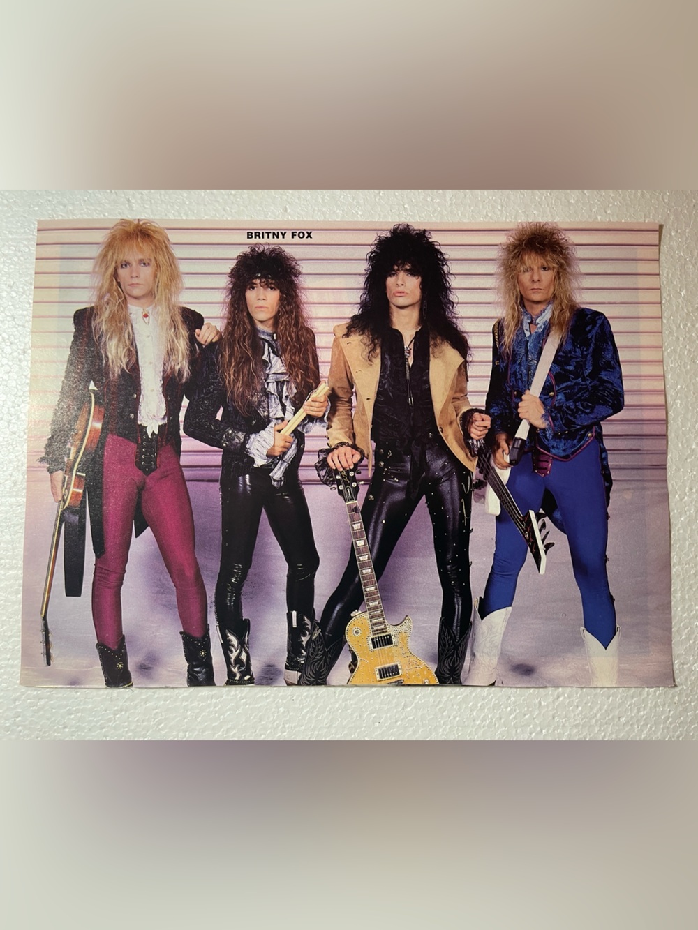 Britny Fox Band pinup - Vintage Glam Metal Photo